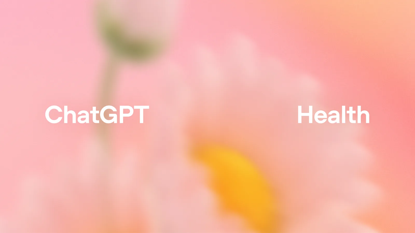 Bannière « ChatGPT Health » sur fond floral rose